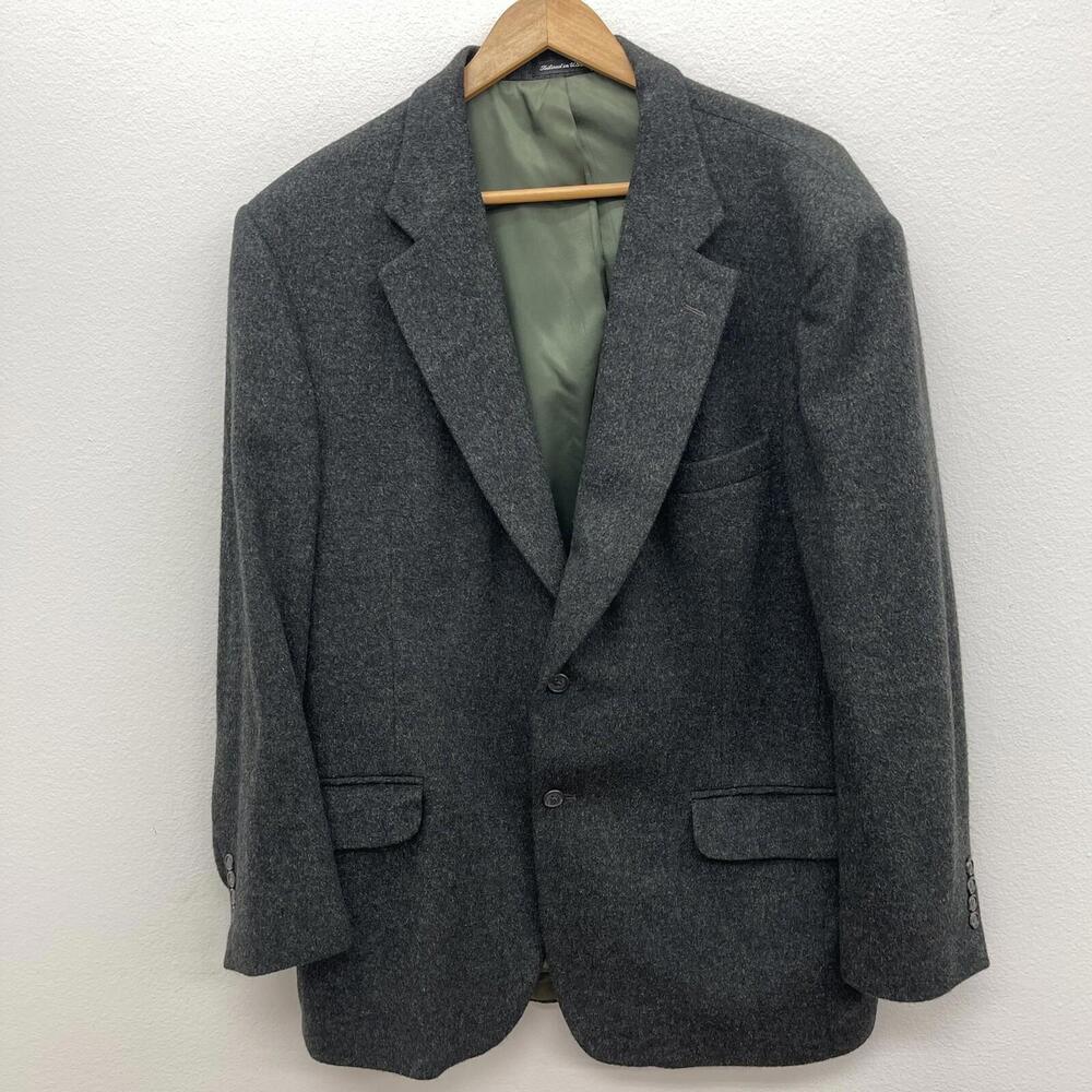 Club Room Macy's Men's Size 44R 100% Camel Hair Blazer Sport Coat Gray USA